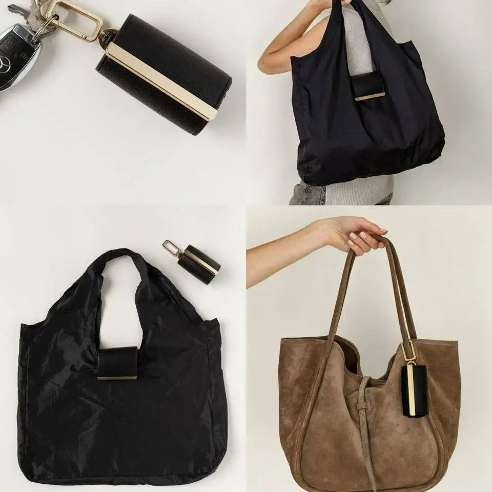 Bolsa Tote Plegable Reutilizable con Estuche Compacto – Ligera, Ecológica y Práctica