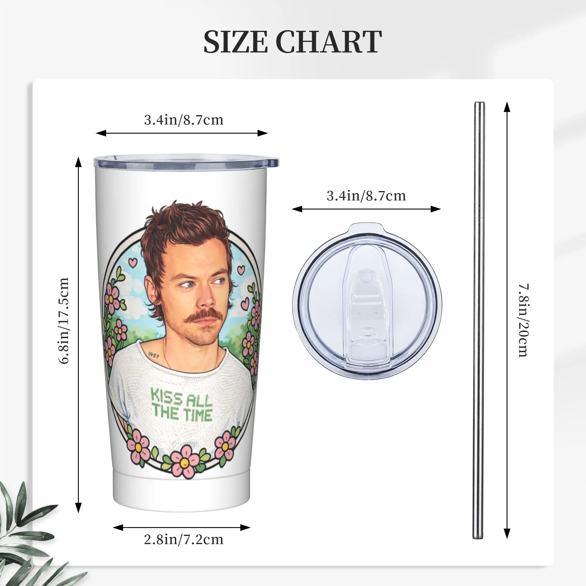 Harry Styles Tumbler Vacuum Insulated  Coffee Cups Vacuum Flask School Mug Hot Cold Drink